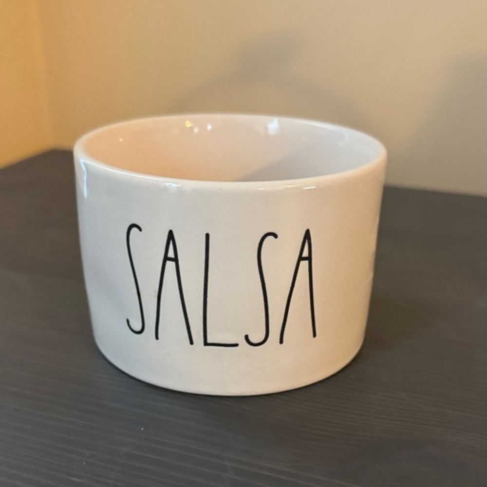 Rae Dunn kitchen salsa bowl taco night sauce cup EUC